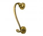 Solid brass, Large Sloane Scroll Style Door Knocker (JV4PB)